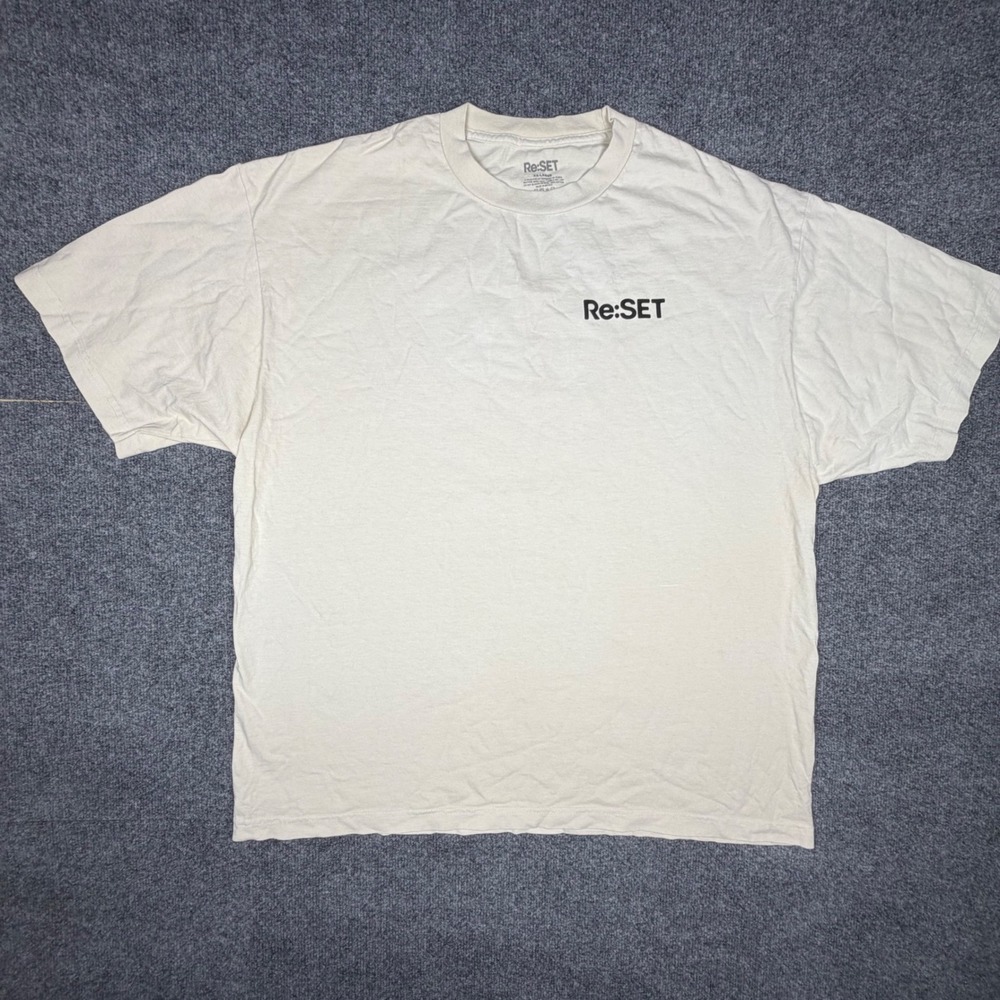 Re:SET Concert Series 2023 Tour‎ T-Shirt Mens XXL Cream Less Noise More Music
